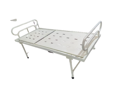Semi Fowler Patient Bed with side rails & Mattress ( Without wheel)