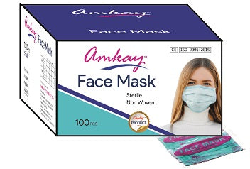 Surgical Mask (Face Mask) - 3PLY with Loop - Amkay - Set of 100 - 3