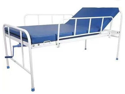 Semi Fowler Patient Bed with side rails & Mattress ( Without wheel)